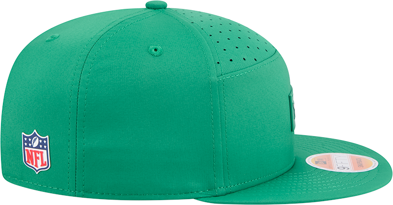Men's Philadelphia Eagles New Era Kelly Green 2025 Sideline Split Panel 9FIFTY Snapback Hat - Pro Jersey Sports