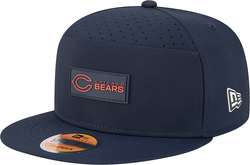 Men's Chicago Bears New Era Navy 2025 Sideline Split Panel 9FIFTY Snapback Hat - Pro Jersey Sports