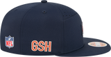 Men's Chicago Bears New Era Navy 2025 Sideline Split Panel 9FIFTY Snapback Hat - Pro Jersey Sports