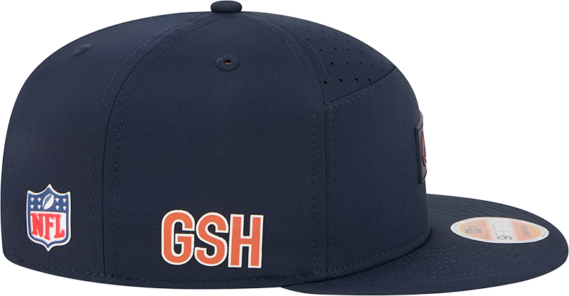 Men's Chicago Bears New Era Navy 2025 Sideline Split Panel 9FIFTY Snapback Hat - Pro Jersey Sports