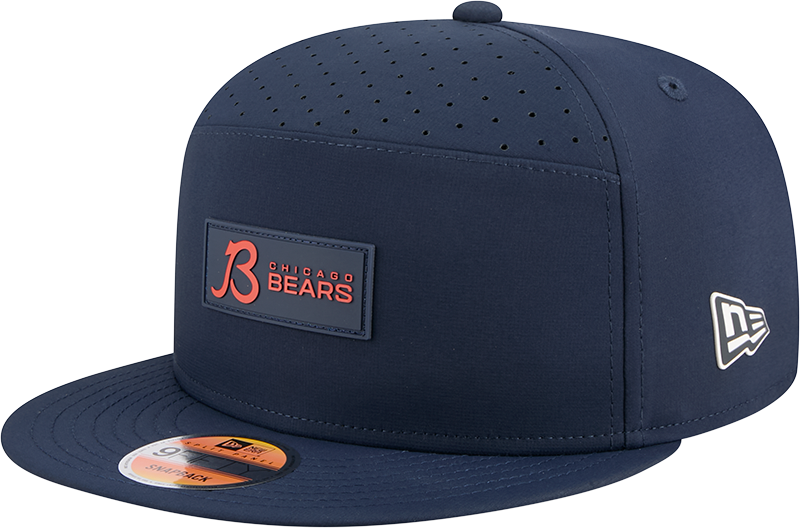 Men's Chicago Bears New Era Navy 2025 B Sideline Split Panel 9FIFTY Snapback Hat - Pro Jersey Sports