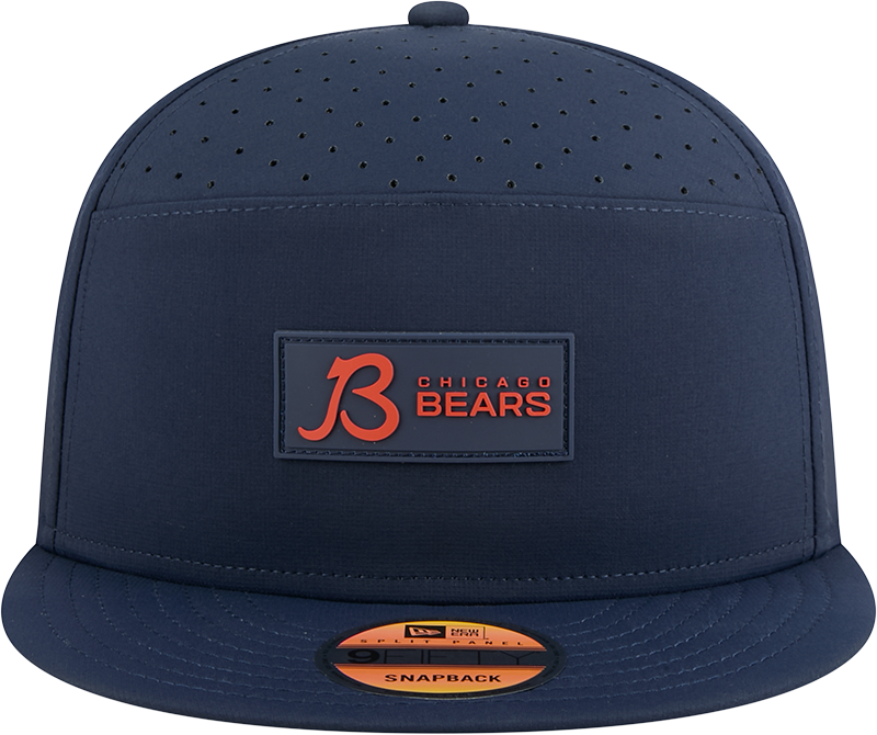 Men's Chicago Bears New Era Navy 2025 B Sideline Split Panel 9FIFTY Snapback Hat - Pro Jersey Sports