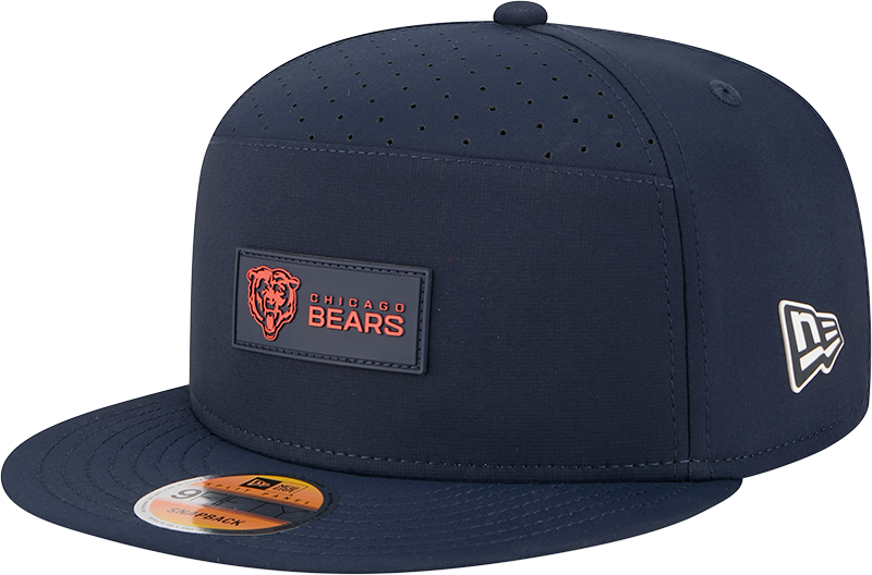 Men's Chicago Bears New Era Navy 2025 Primary Sideline Split Panel 9FIFTY Snapback Hat - Pro Jersey Sports