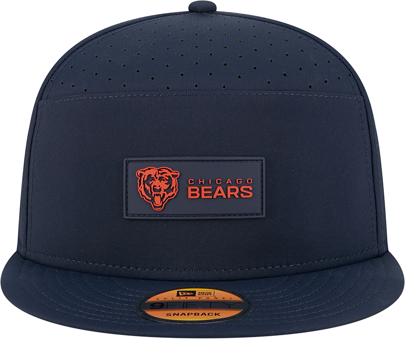 Men's Chicago Bears New Era Navy 2025 Primary Sideline Split Panel 9FIFTY Snapback Hat - Pro Jersey Sports