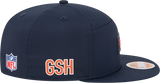 Men's Chicago Bears New Era Navy 2025 Primary Sideline Split Panel 9FIFTY Snapback Hat - Pro Jersey Sports