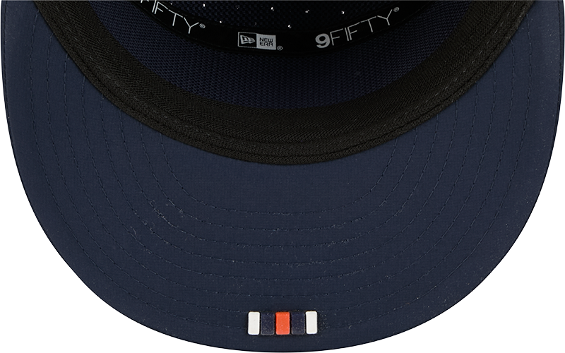 Men's Chicago Bears New Era Navy 2025 Primary Sideline Split Panel 9FIFTY Snapback Hat - Pro Jersey Sports