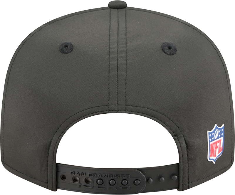 Men's San Francisco 49ers New Era Black 2025 Sideline Split Panel 9FIFTY Snapback Hat - Pro Jersey Sports