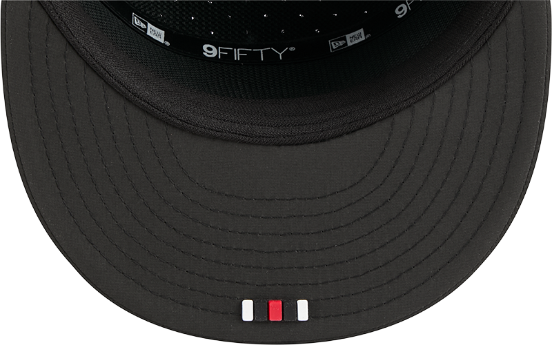 Men's San Francisco 49ers New Era Black 2025 Sideline Split Panel 9FIFTY Snapback Hat - Pro Jersey Sports