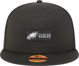 Men's Philadelphia Eagles New Era Black 2025 Sideline Split Panel 9FIFTY Snapback Hat - Pro Jersey Sports