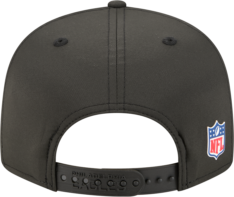 Men's Philadelphia Eagles New Era Black 2025 Sideline Split Panel 9FIFTY Snapback Hat - Pro Jersey Sports