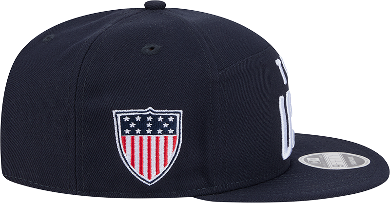 Team USA Olympics New Era Navy Split Panel 9FIFTY Adjustable Snapback Hat - Pro Jersey Sports