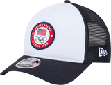 Team USA New Era Olympic 9FORTY A-Frame M-Crown Trucker Adjustable Hat - Pro Jersey Sports