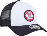 Team USA New Era Olympic 9FORTY A-Frame M-Crown Trucker Adjustable Hat - Pro Jersey Sports