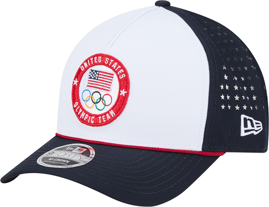 Team USA New Era Olympic 9FORTY A-Frame M-Crown Performance Adjustable Hat - Pro Jersey Sports