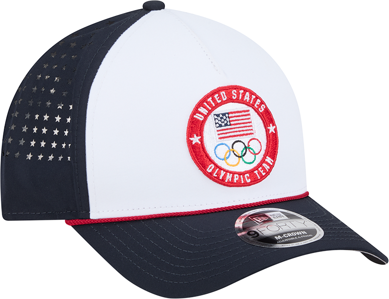 Team USA New Era Olympic 9FORTY A-Frame M-Crown Performance Adjustable Hat - Pro Jersey Sports