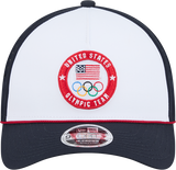 Team USA New Era Olympic 9FORTY A-Frame M-Crown Performance Adjustable Hat - Pro Jersey Sports