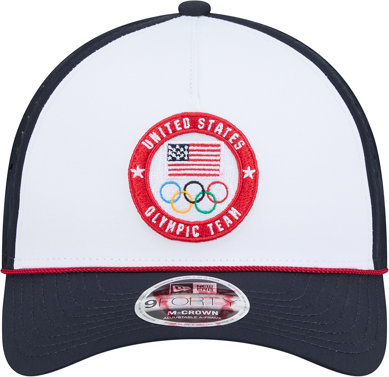 Team USA New Era Olympic 9FORTY A-Frame M-Crown Performance Adjustable Hat - Pro Jersey Sports