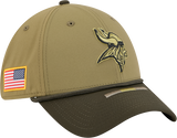 Men's Minnesota Vikings New Era Green 2025 Salute to Service 39THIRTY Flex Hat - Pro Jersey Sports