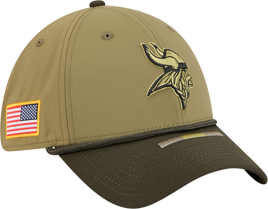Men's Minnesota Vikings New Era Green 2025 Salute to Service 39THIRTY Flex Hat - Pro Jersey Sports