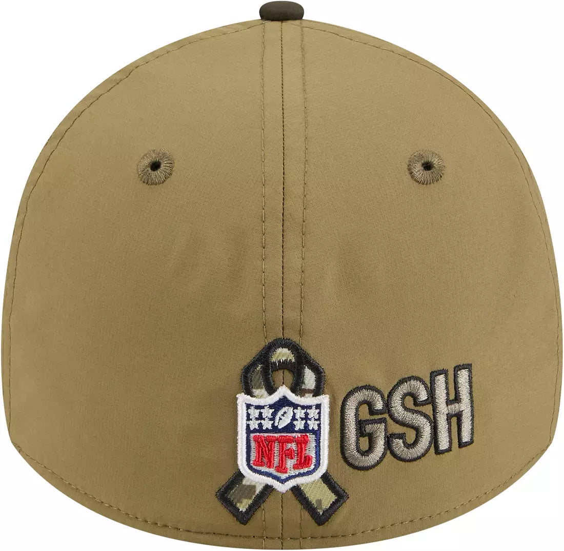 Men's New Era Green Chicago Bears 2025 Salute to Service 39THIRTY Flex Hat-C Logo