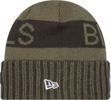 Buffalo Bills New Era Green 2025 NFL Sideline Salute To Service Cuffed Knit Hat - Pro Jersey Sports