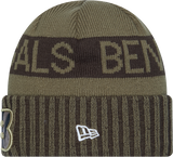 Cincinnati Bengals New Era Green 2025 NFL Sideline Salute To Service Cuffed Knit Hat - Pro Jersey Sports