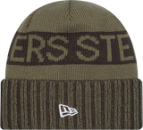 Pittsburgh Steelers New Era Green 2025 NFL Sideline Salute To Service Cuffed Knit Hat - Pro Jersey Sports