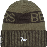 Chicago Bears New Era Green 2025 NFL Sideline Salute To Service C Cuffed Knit Hat - Pro Jersey Sports