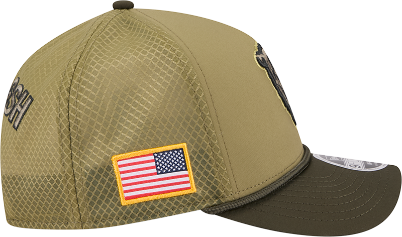 Men's Chicago Bears New Era Green 2025 NFL Salute To Service Sideline 9FORTY M-Crown Adjustable Hat - Pro Jersey Sports