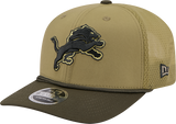 Men's Detroit Lions New Era Green 2025 Salute To Service Sideline 9SEVENTY Trucker Adjustable Hat - Pro Jersey Sports