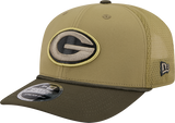 Men's Green Bay Packers New Era Green 2025 Salute To Service Sideline 9SEVENTY Trucker Adjustable Hat - Pro Jersey Sports