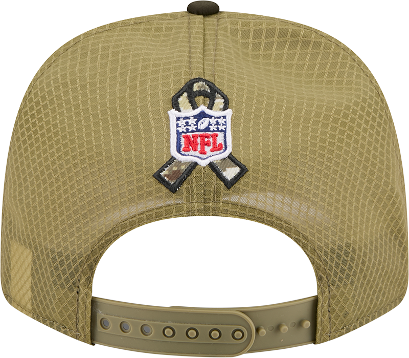 Men's Green Bay Packers New Era Green 2025 Salute To Service Sideline 9SEVENTY Trucker Adjustable Hat - Pro Jersey Sports
