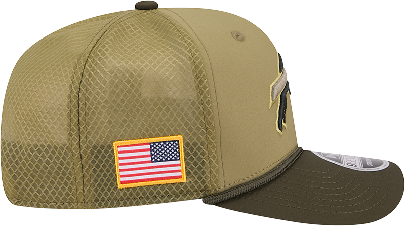 Men's Buffalo Bills New Era Green 2025 Salute To Service Sideline 9SEVENTY Trucker Adjustable Hat - Pro Jersey Sports