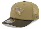 Men's New England Patriots New Era Green 2025 Salute To Service Sideline 9SEVENTY Trucker Adjustable Hat - Pro Jersey Sports