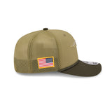 Men's New England Patriots New Era Green 2025 Salute To Service Sideline 9SEVENTY Trucker Adjustable Hat - Pro Jersey Sports