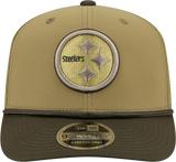 Men's Pittsburgh Steelers New Era Green 2025 Salute To Service Sideline 9SEVENTY Trucker Adjustable Hat - Pro Jersey Sports