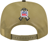 Men's Pittsburgh Steelers New Era Green 2025 Salute To Service Sideline 9SEVENTY Trucker Adjustable Hat - Pro Jersey Sports