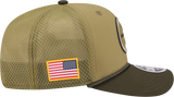 Men's Pittsburgh Steelers New Era Green 2025 Salute To Service Sideline 9SEVENTY Trucker Adjustable Hat - Pro Jersey Sports