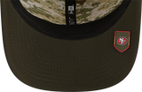 Men's San Francisco 49ers New Era Green 2025 Salute To Service Sideline 9SEVENTY Trucker Adjustable Hat - Pro Jersey Sports