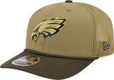 Men's Philadelphia Eagles New Era Green 2025 Salute To Service Sideline 9SEVENTY Trucker Adjustable Hat - Pro Jersey Sports