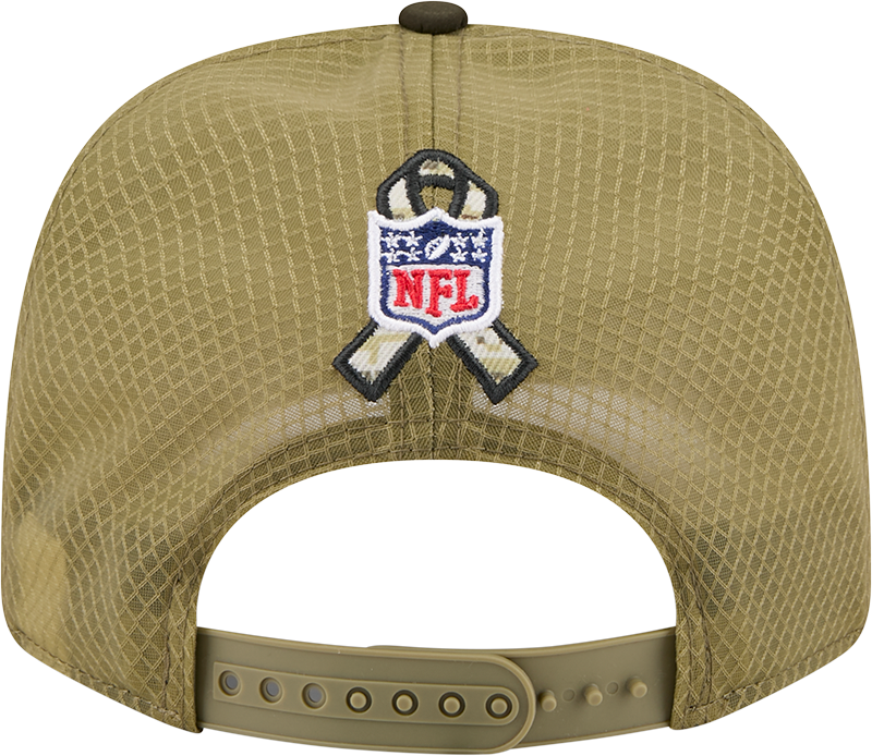 Men's Philadelphia Eagles New Era Green 2025 Salute To Service Sideline 9SEVENTY Trucker Adjustable Hat - Pro Jersey Sports