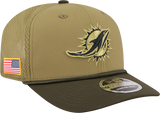 Men's Miami Dolphins New Era Green 2025 Salute To Service Sideline 9SEVENTY Trucker Adjustable Hat - Pro Jersey Sports