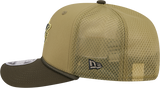 Men's Miami Dolphins New Era Green 2025 Salute To Service Sideline 9SEVENTY Trucker Adjustable Hat - Pro Jersey Sports