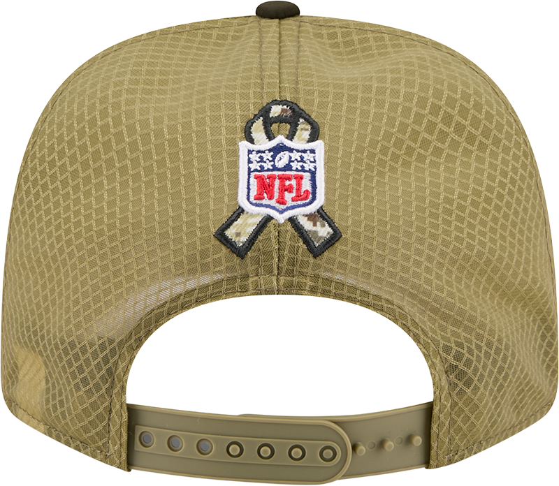 Men's Miami Dolphins New Era Green 2025 Salute To Service Sideline 9SEVENTY Trucker Adjustable Hat - Pro Jersey Sports