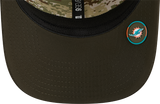 Men's Miami Dolphins New Era Green 2025 Salute To Service Sideline 9SEVENTY Trucker Adjustable Hat - Pro Jersey Sports