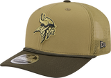 Men's Minnesota Vikings New Era Green 2025 Salute To Service Sideline 9SEVENTY Trucker Adjustable Hat - Pro Jersey Sports