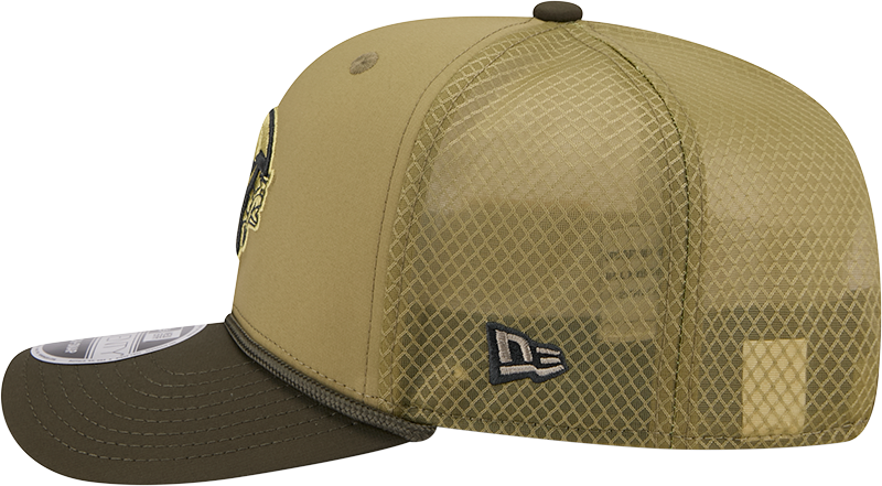Men's Minnesota Vikings New Era Green 2025 Salute To Service Sideline 9SEVENTY Trucker Adjustable Hat - Pro Jersey Sports