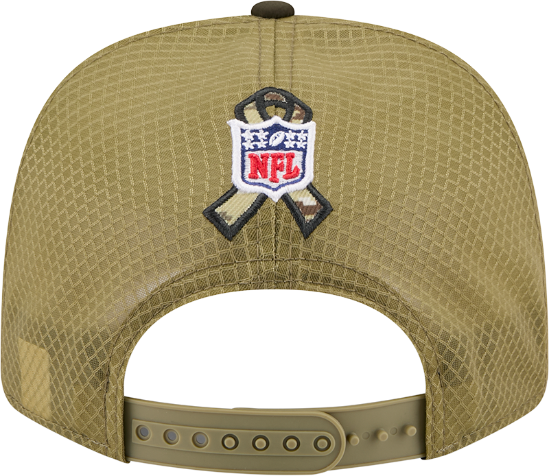 Men's Minnesota Vikings New Era Green 2025 Salute To Service Sideline 9SEVENTY Trucker Adjustable Hat - Pro Jersey Sports