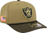 Men's Las Vegas Raiders New Era Green 2025 Salute To Service Sideline 9SEVENTY Trucker Adjustable Hat - Pro Jersey Sports