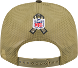 Men's Las Vegas Raiders New Era Green 2025 Salute To Service Sideline 9SEVENTY Trucker Adjustable Hat - Pro Jersey Sports
